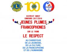 Prix Lions- Jeunes Plumes Francophones 2017-2018